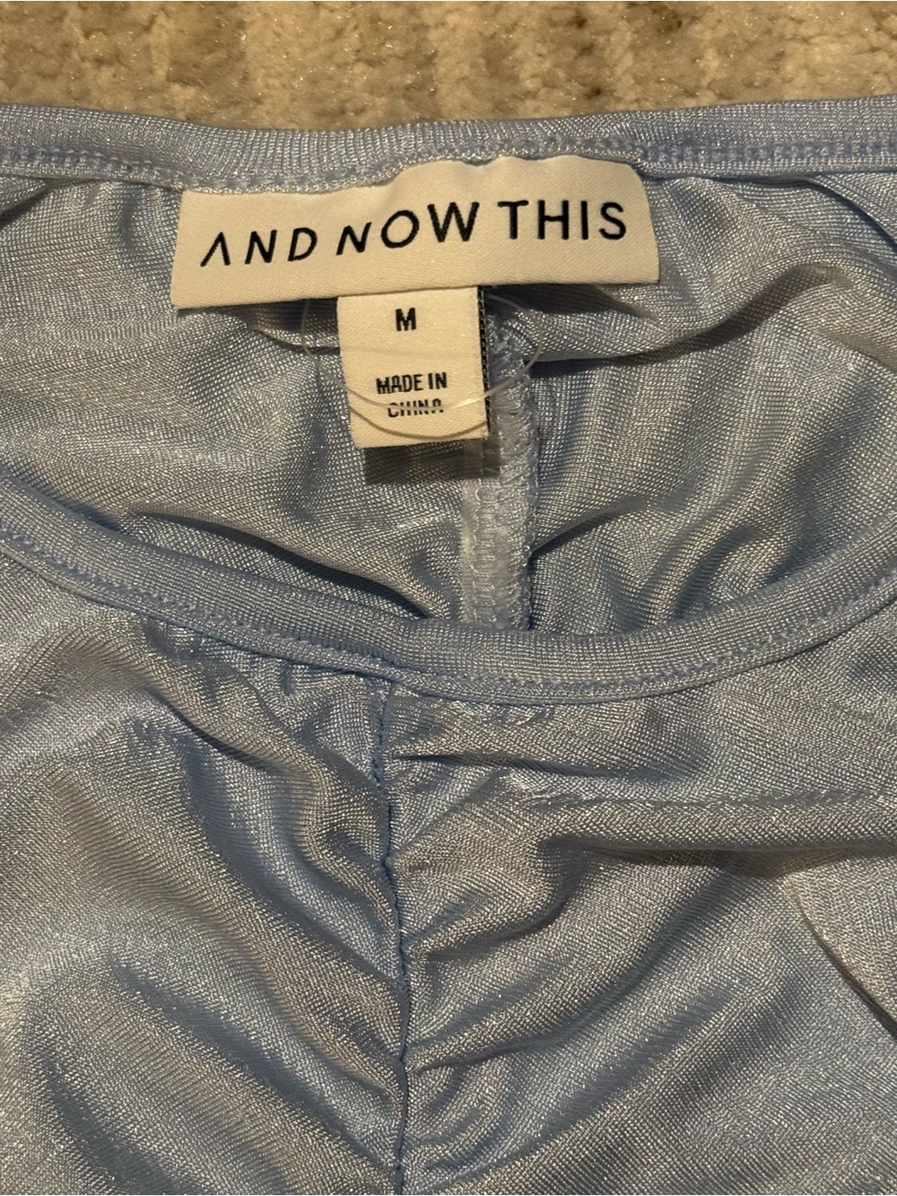 Light Blue Ruched Tank Top - Picture 4 of 4